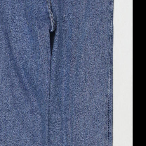 Stradivarius Womens Blue Cotton Skinny Jeans Size 10 L27 in Regular Zip
