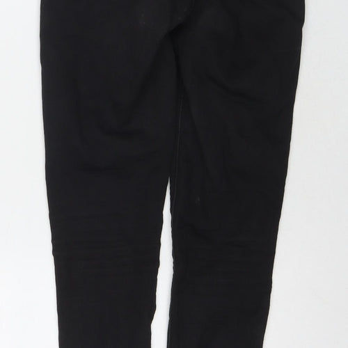 Topshop Womens Black Cotton Skinny Jeans Size 28 in L32 in Regular Zip