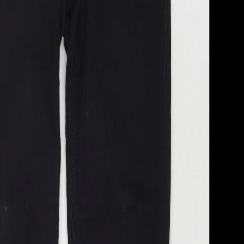 Topshop Womens Black Cotton Skinny Jeans Size 28 in L32 in Regular Zip
