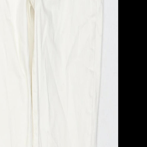 Denim & Co. Womens White Cotton Skinny Jeans Size 12 L28 in Regular Zip