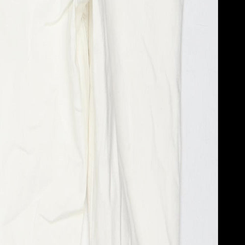 Denim & Co. Womens White Cotton Skinny Jeans Size 12 L28 in Regular Zip