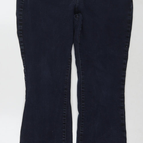 Monsoon Womens Blue Cotton Bootcut Jeans Size 10 L29 in Regular Zip