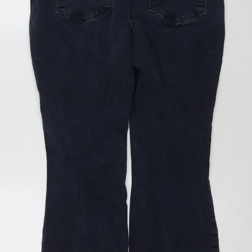 Monsoon Womens Blue Cotton Bootcut Jeans Size 10 L29 in Regular Zip