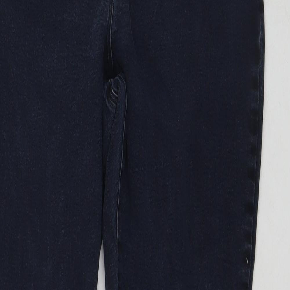 Monsoon Womens Blue Cotton Bootcut Jeans Size 10 L29 in Regular Zip