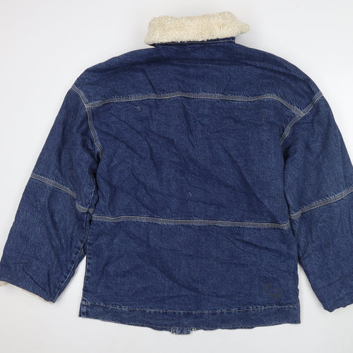 Topshop Womens Blue Jacket Size 10 Button