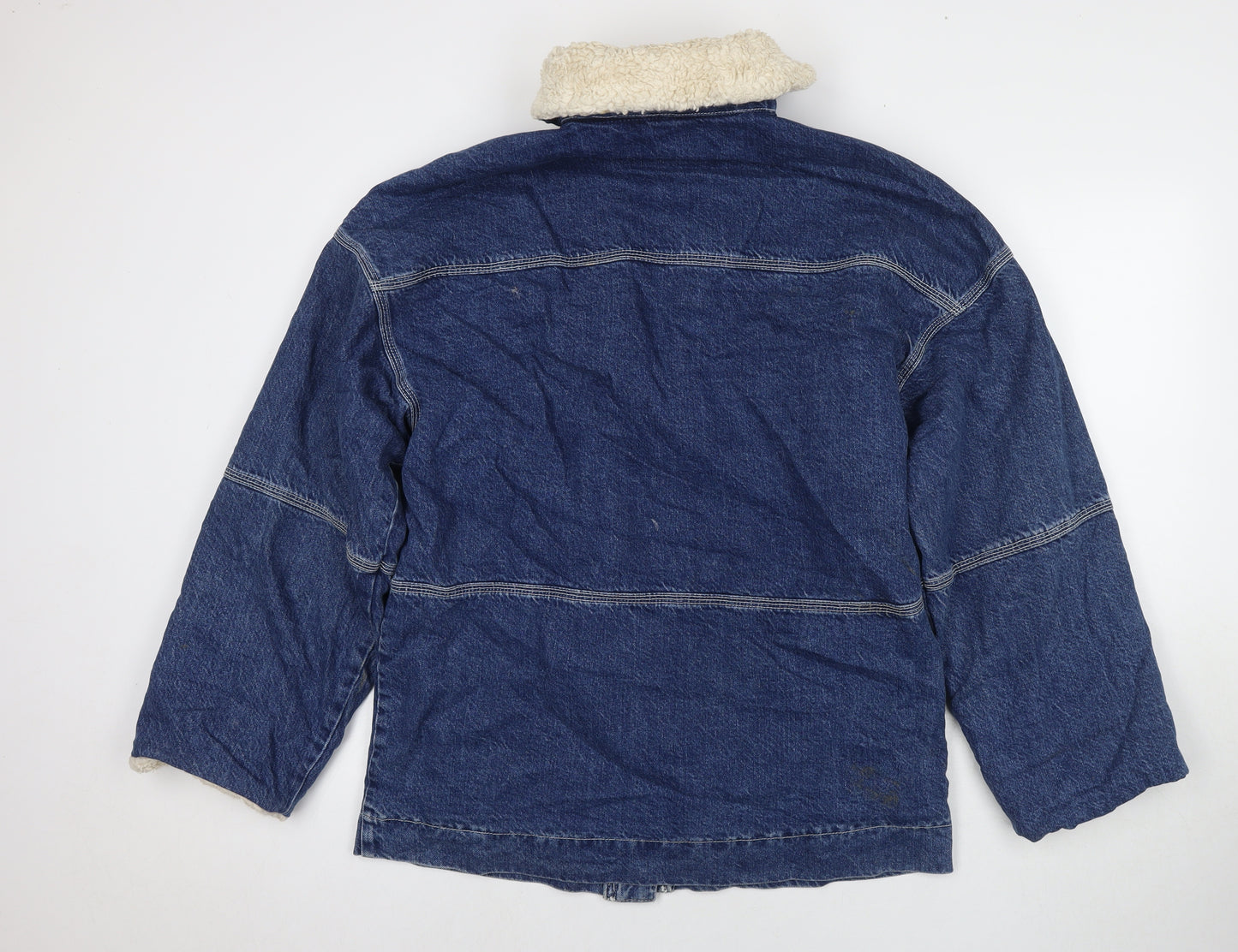 Topshop Womens Blue Jacket Size 10 Button