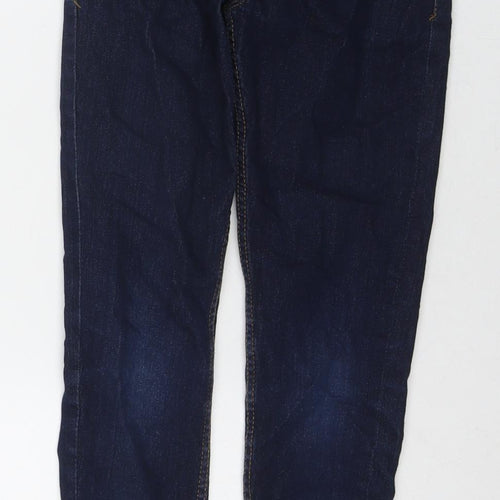 NEXT Boys Blue Cotton Skinny Jeans Size 9 Months L24 in Regular Zip
