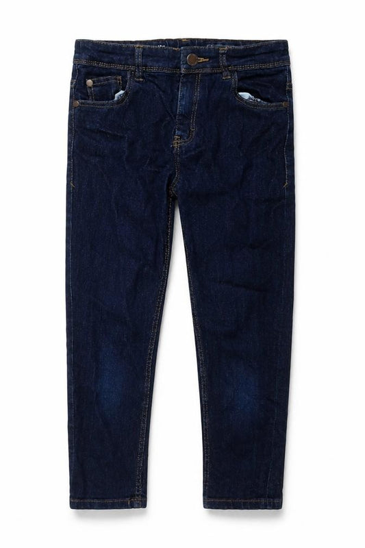 NEXT Boys Blue Cotton Skinny Jeans Size 9 Months L24 in Regular Zip