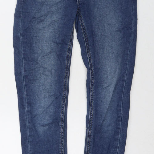 NEXT Boys Blue Cotton Skinny Jeans Size 9 Months L22 in Regular Zip