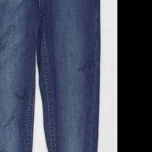 NEXT Boys Blue Cotton Skinny Jeans Size 9 Months L22 in Regular Zip