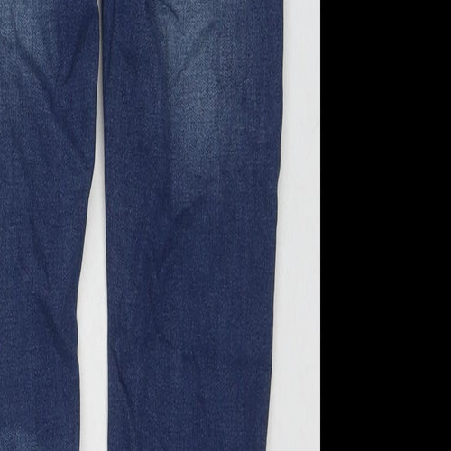 NEXT Boys Blue Cotton Skinny Jeans Size 9 Months L22 in Regular Zip
