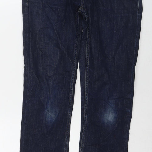 Topshop Womens Blue Cotton Skinny Jeans Size 26 L30 in Regular Zip
