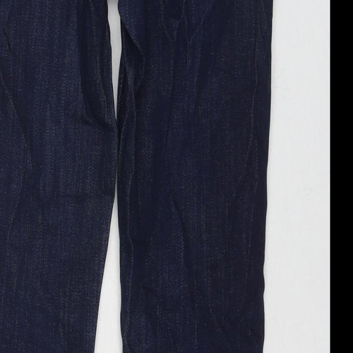Topshop Womens Blue Cotton Skinny Jeans Size 26 L30 in Regular Zip