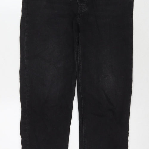Gap Womens Black Cotton Cropped Jeans Size 29 in L24 in Regular Zip