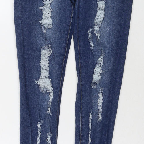 Fashion Nova Womens Blue Cotton Skinny Jeans Size 24 in L30 in Regular Zip
