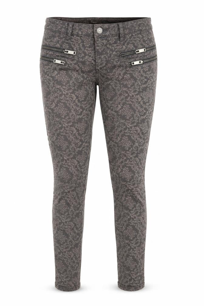 Zara Womens Beige Paisley Cotton Skinny Jeans Size 6 L28 in Regular Zip