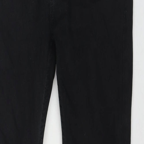 Topman Mens Black Cotton Skinny Jeans Size 32 in L30 in Regular Zip