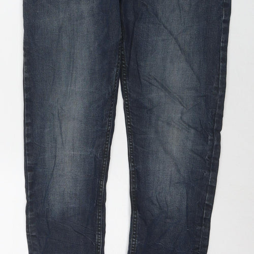 NEXT Mens Blue Cotton Skinny Jeans Size 32 in L32 in Regular Zip