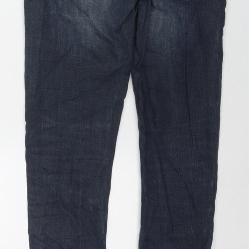 NEXT Mens Blue Cotton Skinny Jeans Size 32 in L32 in Regular Zip