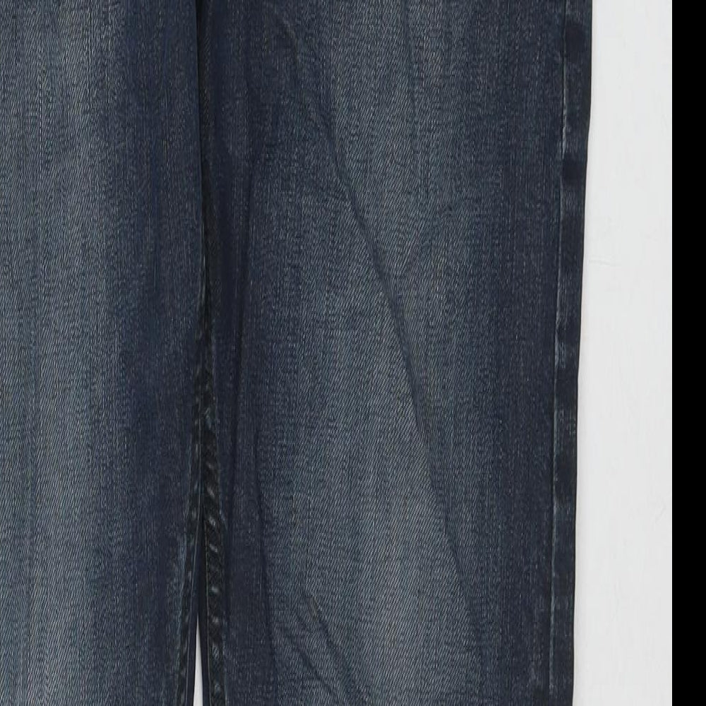 NEXT Mens Blue Cotton Skinny Jeans Size 32 in L32 in Regular Zip