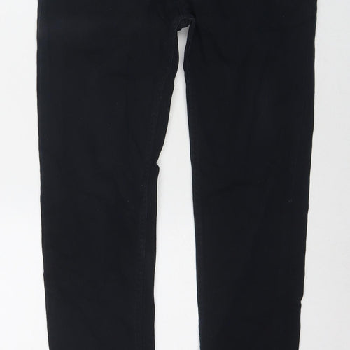 Denim & Co. Mens Black Cotton Straight Jeans Size 28 in L32 in Regular Zip