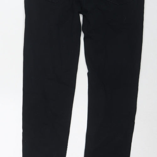 Denim & Co. Mens Black Cotton Straight Jeans Size 28 in L32 in Regular Zip