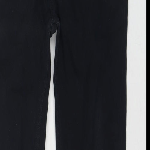 Denim & Co. Mens Black Cotton Straight Jeans Size 28 in L32 in Regular Zip