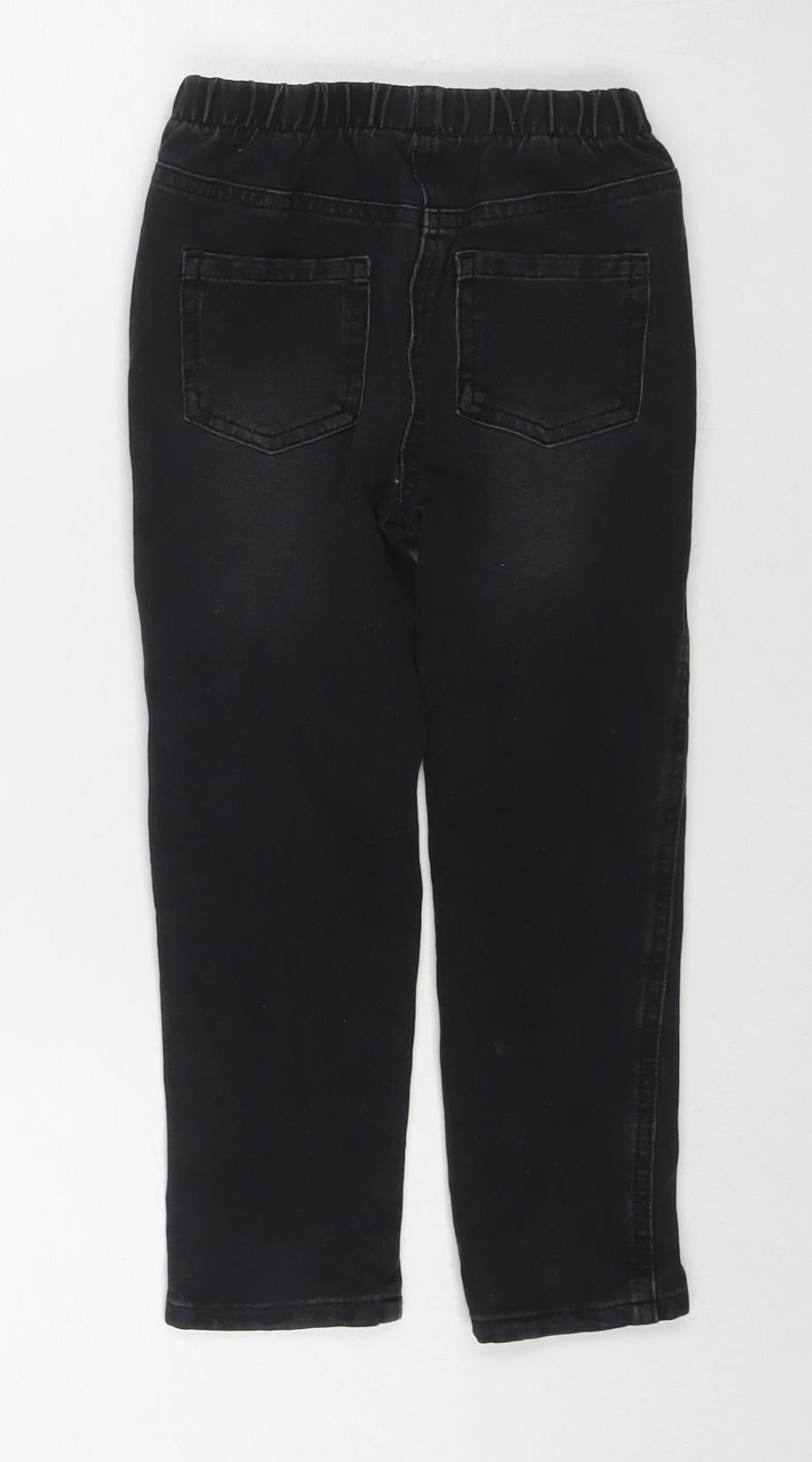 Matalan Girls Black Cotton Jegging Jeans Size 4-5 Years Regular Pullover