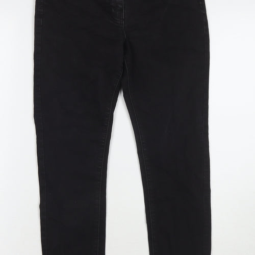 George Womens Black Cotton Skinny Jeans Size 10 L24 in Regular Zip