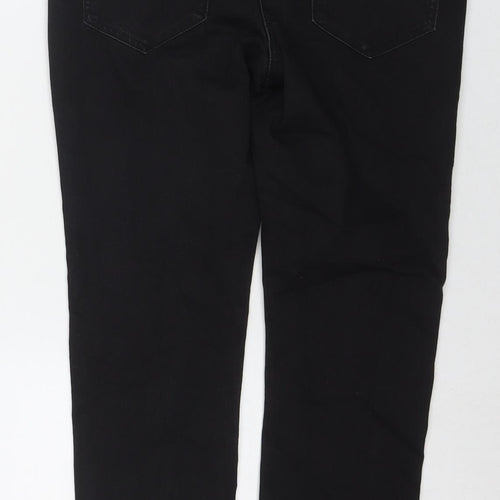 George Womens Black Cotton Skinny Jeans Size 10 L24 in Regular Zip