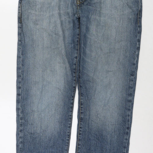 Burton Mens Blue Cotton Tapered Jeans Size 34 in L30 in Regular Zip