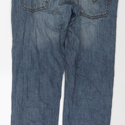 Burton Mens Blue Cotton Tapered Jeans Size 34 in L30 in Regular Zip