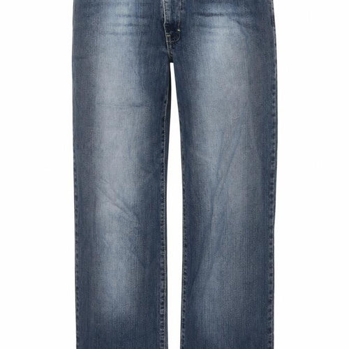 Cherokee Mens Blue Cotton Straight Jeans Size 38 in L29 in Regular Zip