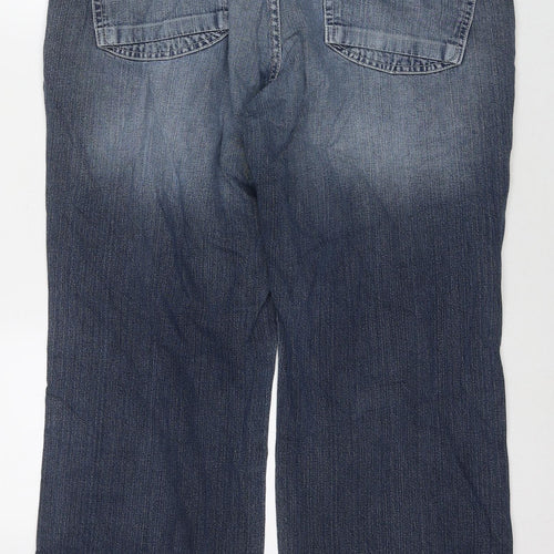 Cherokee Mens Blue Cotton Straight Jeans Size 38 in L29 in Regular Zip