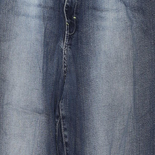 Cherokee Mens Blue Cotton Straight Jeans Size 38 in L29 in Regular Zip