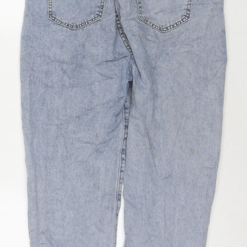 Jeans Womens Blue Polyester Blend Mom Jeans Size 30 in L24 in Regular Zip