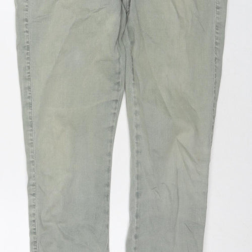 7 For All Mankind Womens Green Cotton Skinny Jeans Size 29 in L30 in Regular Zip