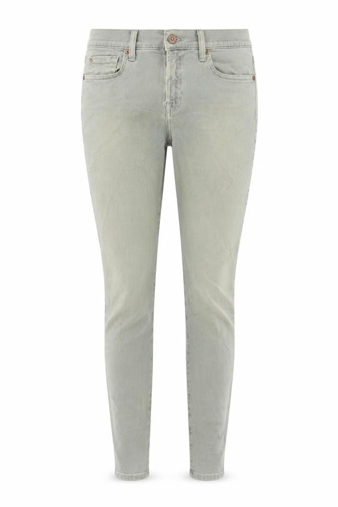 7 For All Mankind Womens Green Cotton Skinny Jeans Size 29 in L30 in Regular Zip
