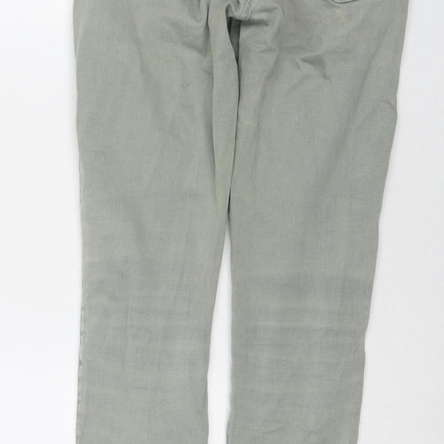 7 For All Mankind Womens Green Cotton Skinny Jeans Size 29 in L30 in Regular Zip