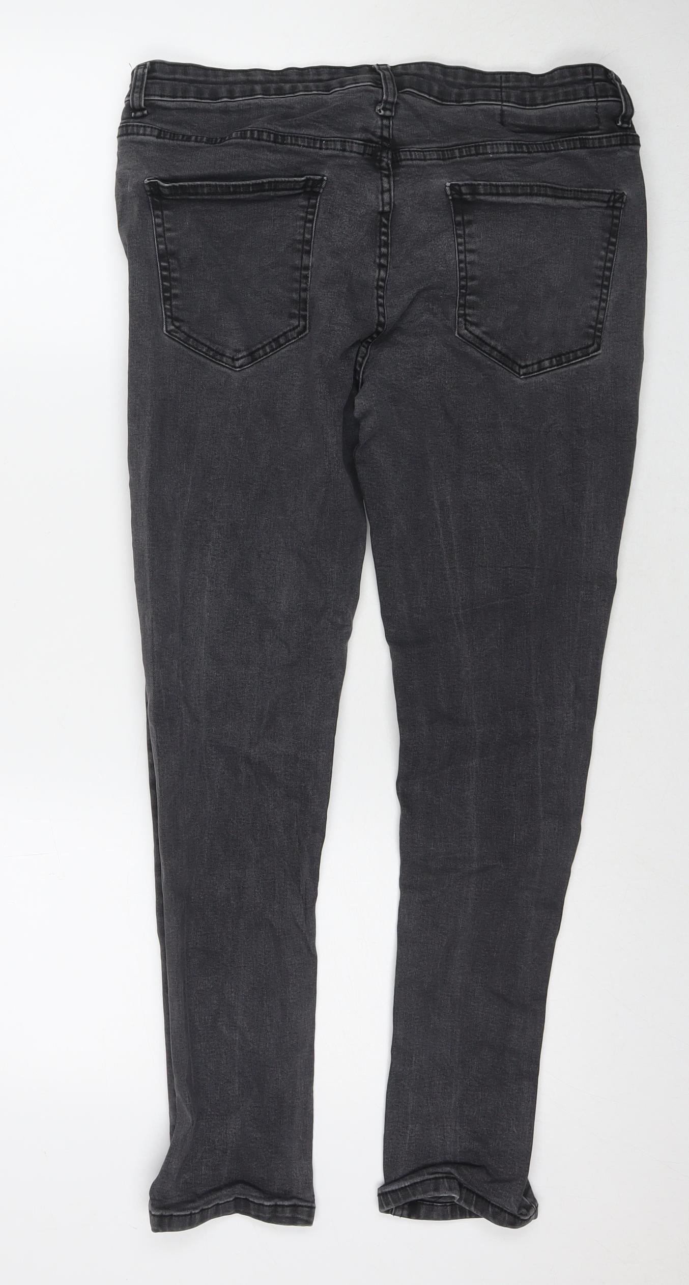 Denim & Co. Mens Black Cotton Skinny Jeans Size 32 in L30 in Regular Zip