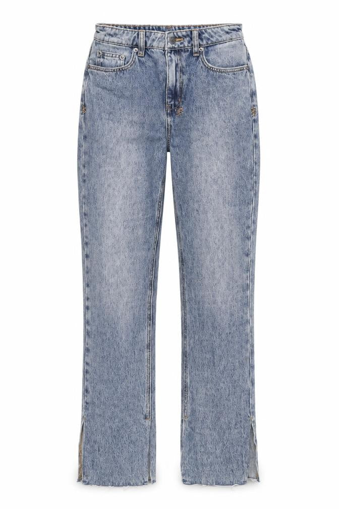 ksubi Womens Blue Cotton Bootcut Jeans Size 28 in L23 in Regular Zip - Raw Hem / vented at bottom of legs.