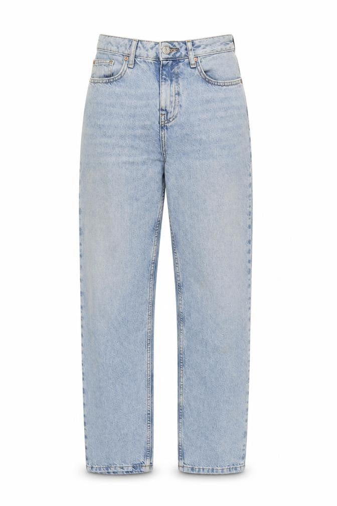 Denim & Co. Womens Blue Cotton Straight Jeans Size 8 L29 in Regular Zip