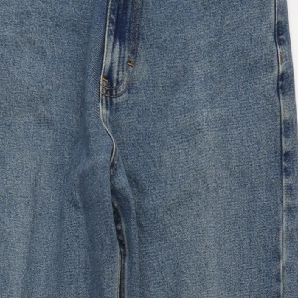 Calvin Klein Mens Blue Cotton Straight Jeans Size 32 in L32 in Extra-Slim Zip