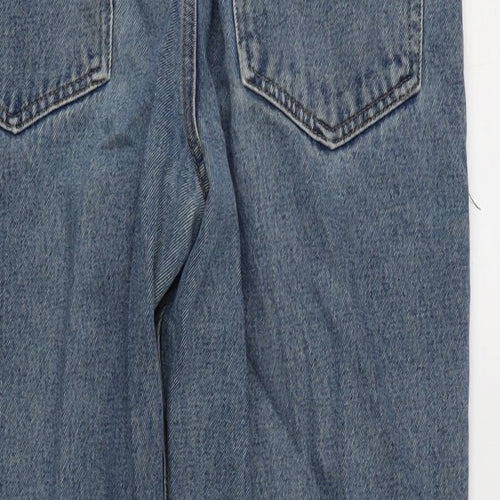 Calvin Klein Mens Blue Cotton Straight Jeans Size 32 in L32 in Extra-Slim Zip
