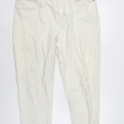 Denim & Co. Womens Grey Cotton Straight Jeans Size 16 L26.5 in Extra-Slim Zip