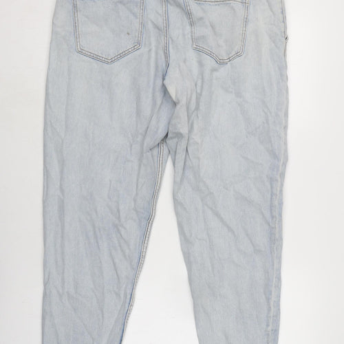 Clockhouse Mens Blue Cotton Blend Tapered Jeans Size 34 in L29 in Regular Zip