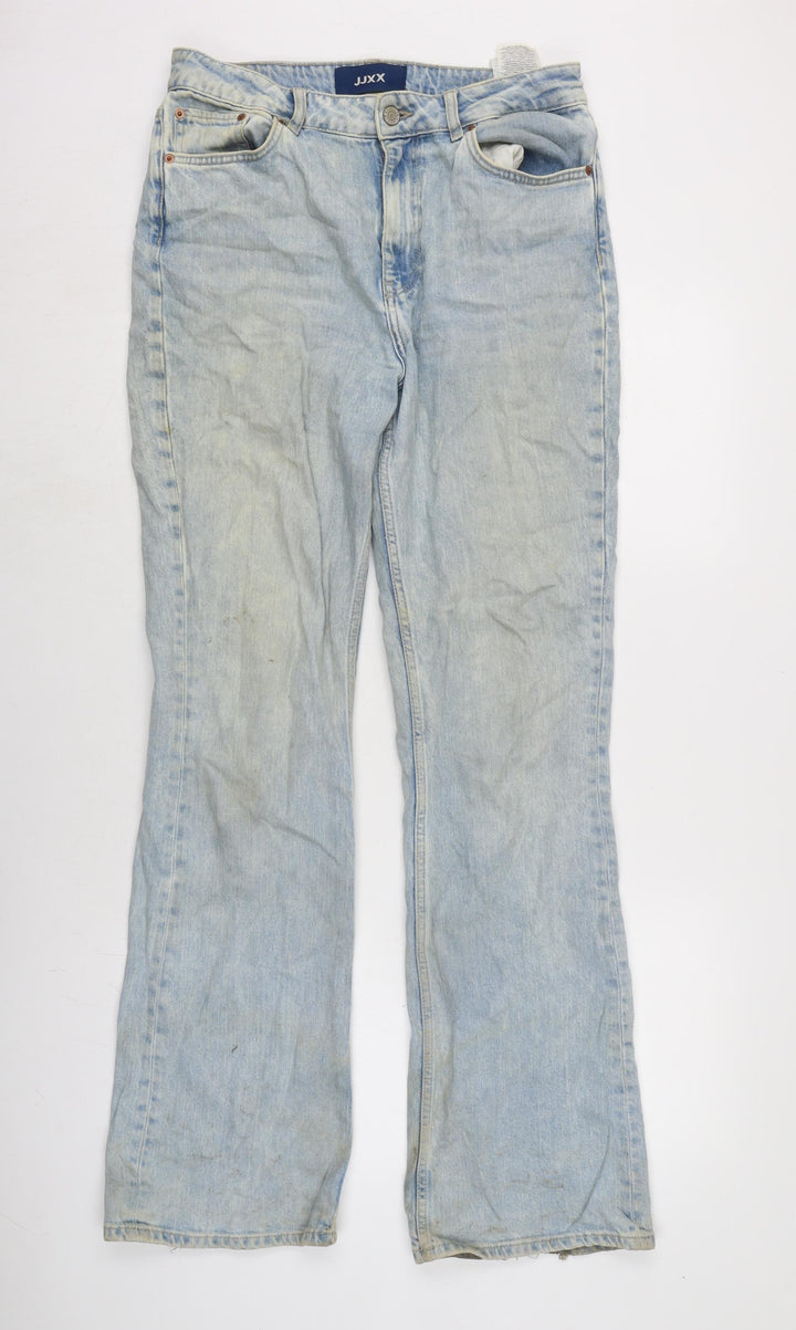 JJXX Womens Blue Cotton Blend Bootcut Jeans Size 30 in L31 in Regular Zip