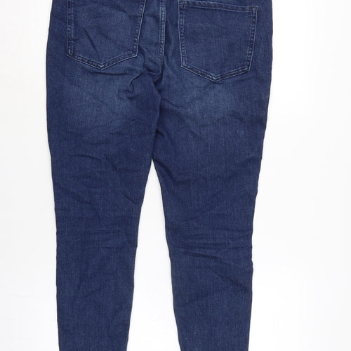 The Ivy Womens Blue Cotton Blend Skinny Jeans Size 14 L25.5 in Regular Zip