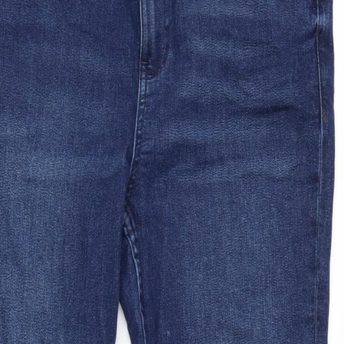 The Ivy Womens Blue Cotton Blend Skinny Jeans Size 14 L25.5 in Regular Zip