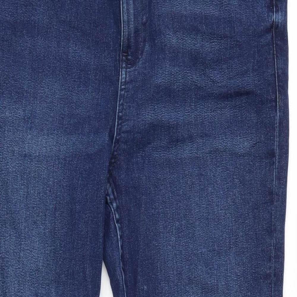 The Ivy Womens Blue Cotton Blend Skinny Jeans Size 14 L25.5 in Regular Zip